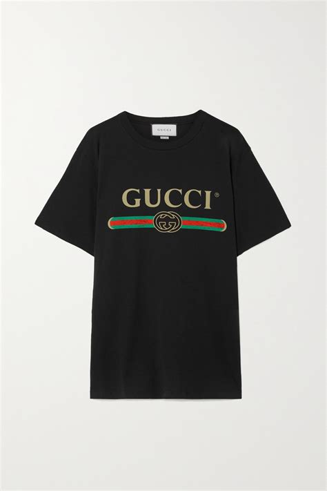 t-shirt gucci noir|net a porter gucci.